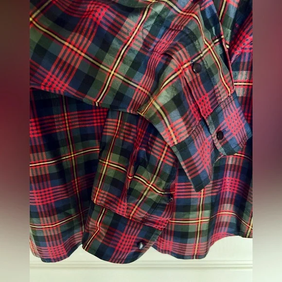 Lauren Ralph Lauren Silk Plaid Button Down Shirt - Picture 5 of 5